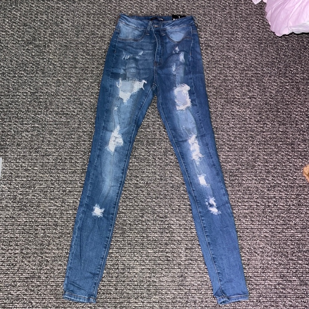 Fashion Nova Distressed Skinny Jeans